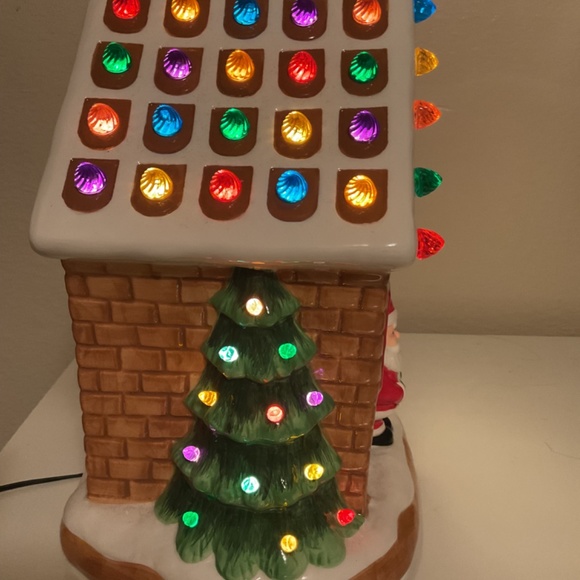 Lighted Ceramic Gingerbread House - Picture 3 of 8